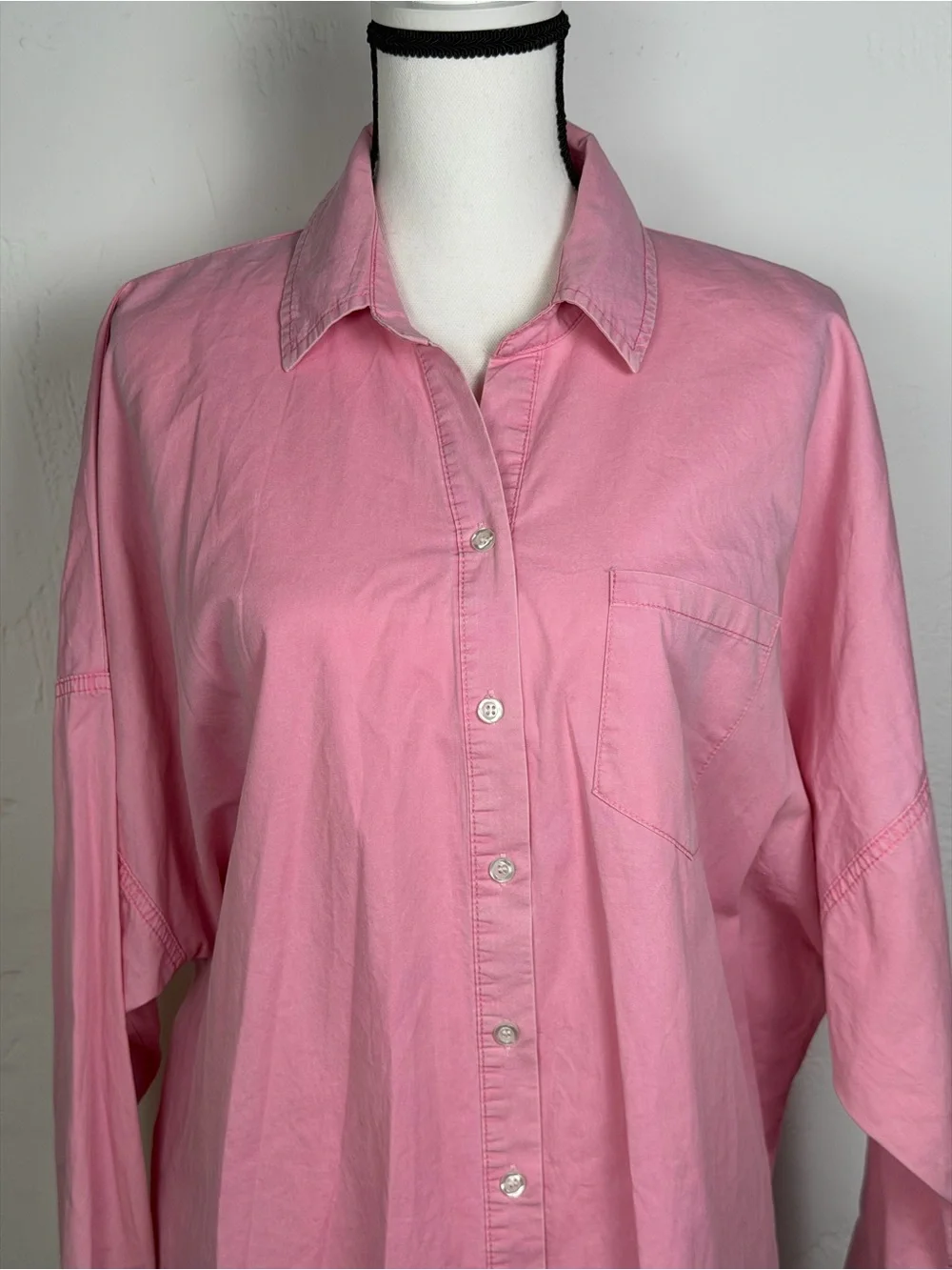 POL Pink Classic Oversized Joss Shirt - Lux Quality size Medium